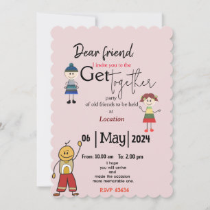 Pink lover Getting together Invitation