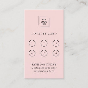 Pink Loyalty Reward Customer Retention Style Card