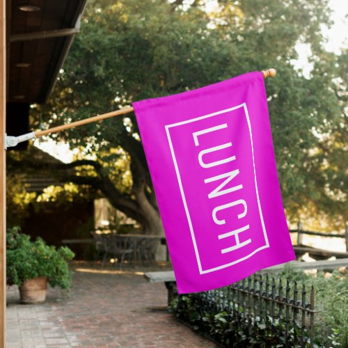 PINK LUNCH OPEN SIGN FLAG