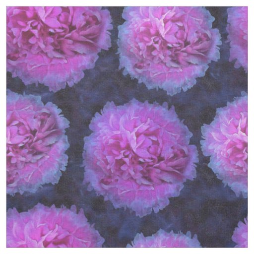 Pink Lush Peony Flowers Fabric