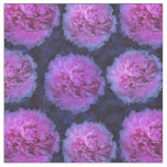 Pink Lush Peony Flowers Fabric