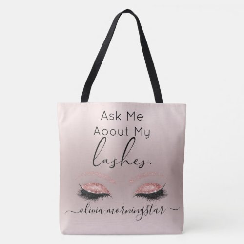 Pink Luxe Eyes Lashes Specialist Beauty Blogger Tote Bag