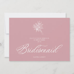 Pink Luxury Minimalist Wedding Bouquet Bridesmaid