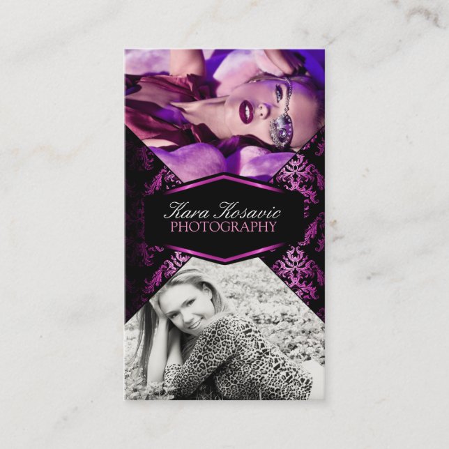 Pink Luxury Photography Business Card (Front)