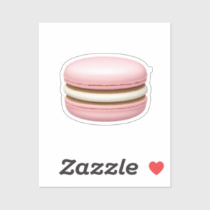 Pink Macaron Emoji Art Sticker
