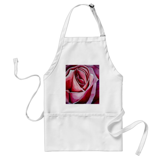 Pink Macro abstract original rose art Adult Apron (Front)