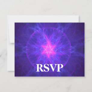 Pink Magen David Bar/Bat Mitzvah RSVP