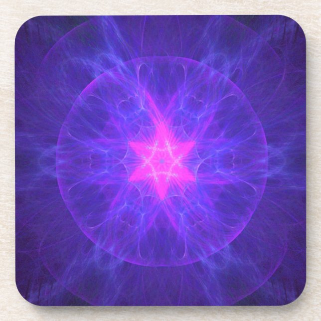 Pink Magen David Coaster (Front)