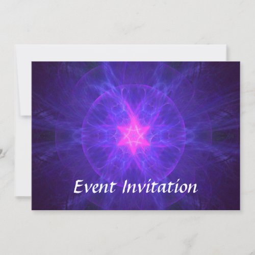 Pink Magen David Custom Invitations