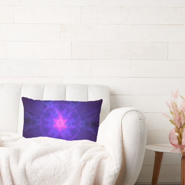 Pink Magen David Lumbar Pillow (Couch)