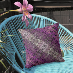 Pink Magenta Boho Chic Abstract Throw Pillow