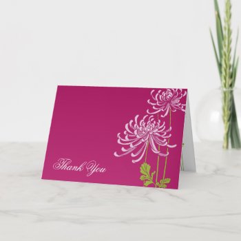 Pink Magenta Floral Thank You Greeting Notes by thepapershoppe at Zazzle