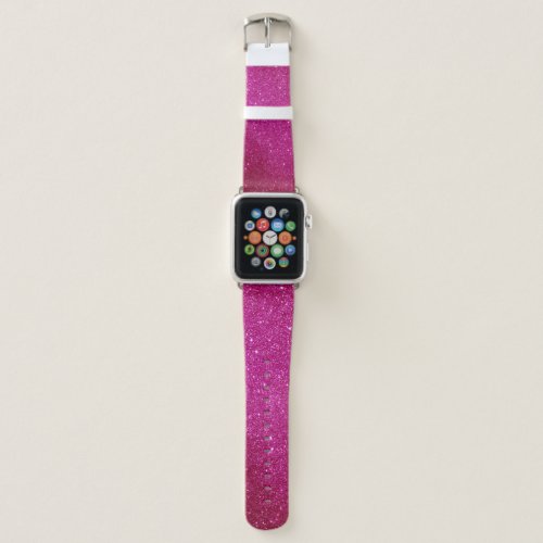 Pink Magenta Glitter Apple Watch Band