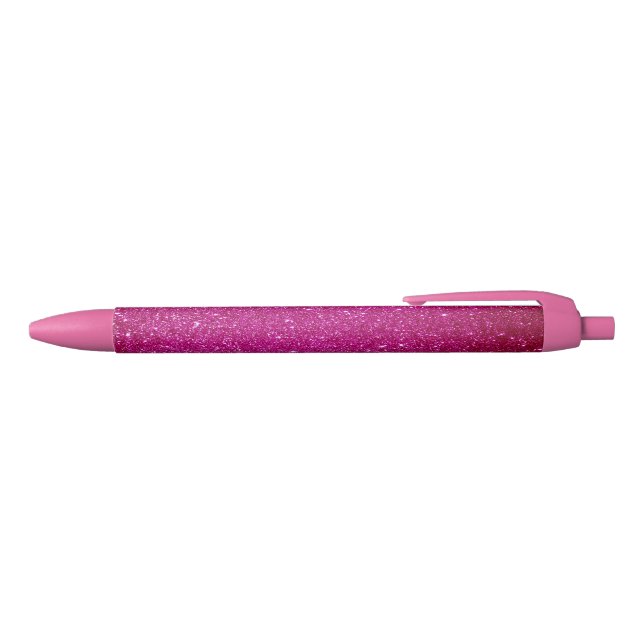 Pink Magenta Glitter Customized Pen (Top)