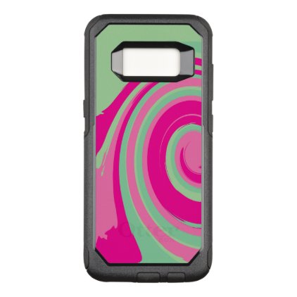 Pink, Magenta, Green and Mint Green Twirl OtterBox Commuter Samsung Galaxy S8 Case