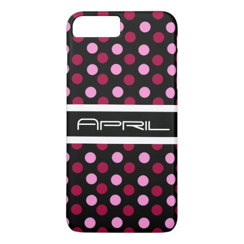 Pink magenta polka dot pattern  iPhone 8 plus7 plus case
