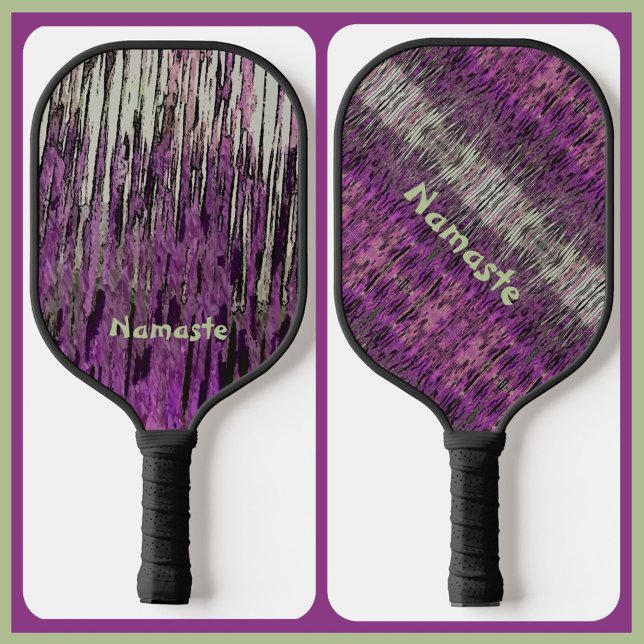Pink Magenta Purple and Green Abstract Pickleball Paddle (Creator Uploaded)