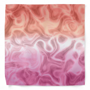 Pink Magenta Red Orange Abstract Illusion Swirl Bandana