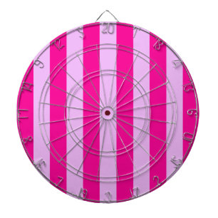 Pink & Magenta Stripe Pattern Dart Board