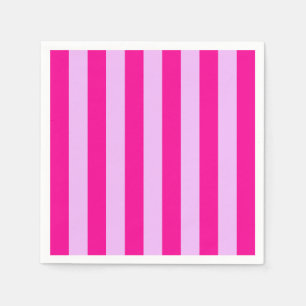 Pink & Magenta Stripe Pattern Napkins