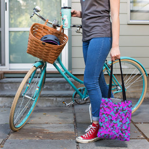 Pink magenta turquoise Camouflage Camo Pattern Tote Bag