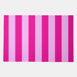 Pink & Magenta Vertical Stripe Pattern Doormat