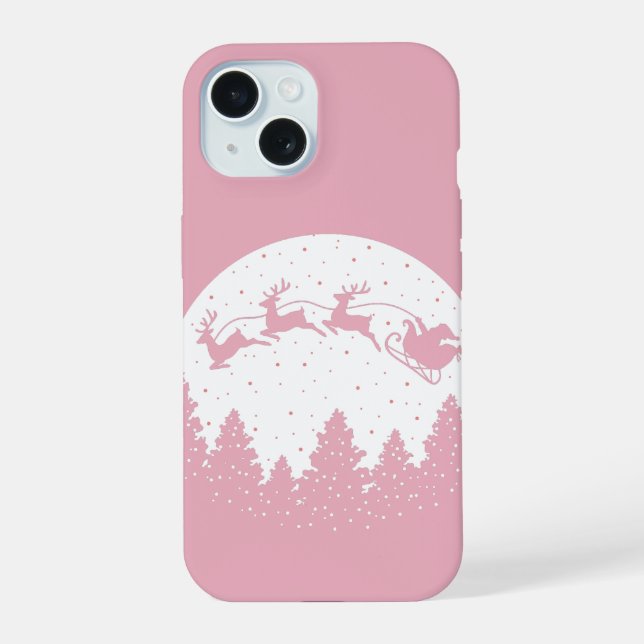 Pink Magic Christmas Iphone Case (Back)