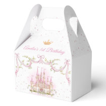 Pink Magic Princess Castle Birthday Favor Boxes