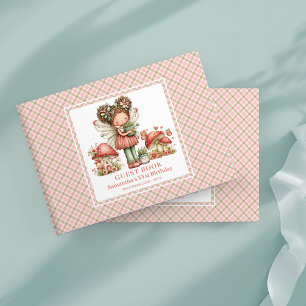 Pink Magical Fairy 3rd Birthday Floral Guest Book