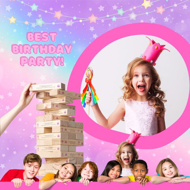 Pink Magical Fairytale Castle Princess Party Topple Tower (Creator Uploaded)