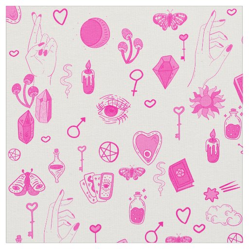 pink magical mystical fabric