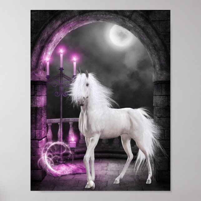 Pink Magical Unicorn Poster (Front)