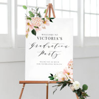 Pink Magnolia and Hydrangea Graduation Welcome