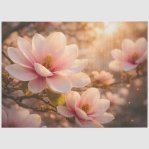 Pink Magnolia Blossom Decoupage Tissue Paper