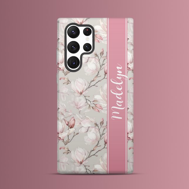 Pink Magnolia Elegance  Samsung Galaxy Case (Creator Uploaded)