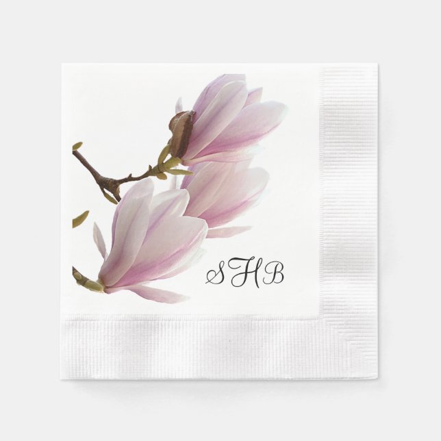 Pink Magnolia Event Napkins (Front)