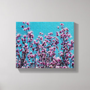 Pink Magnolia Flower Blossoms Floral Art Canvas Print