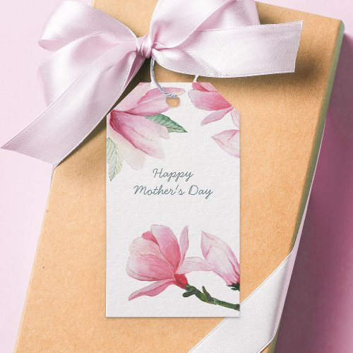 Pink Magnolia Flowers Editable Occasion Gift Tags