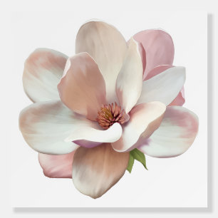 Pink magnolia foam core poster