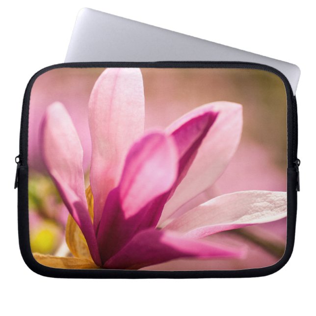 Pink Magnolia Laptop Sleeve (Front)