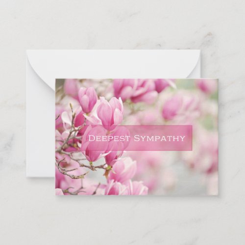 Pink Magnolia Sympathy Enclosure Card
