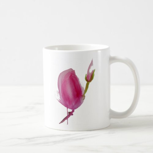 Pink Magnolia watercolour flower art Coffee Mug