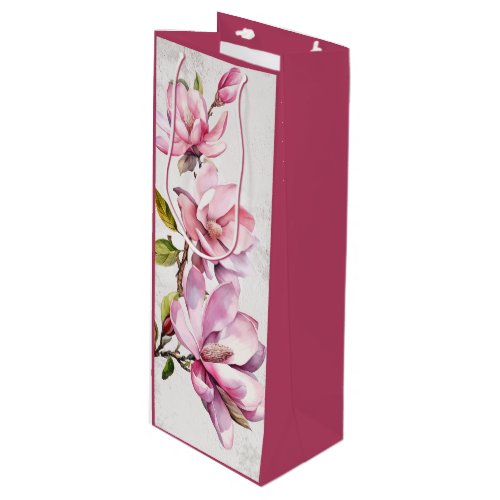 Pink Magnolia Wine Gift Bag