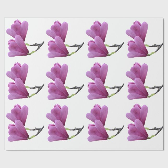 Pink Magnolia Wrapping Paper (Flat)