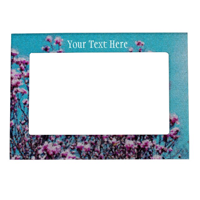 Pink Magnolias Flower Art Magnetic Frame (Front)
