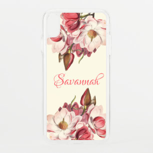 Pink magnolias spring blossom floral name iPhone XS max case