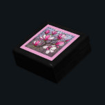 Pink Magnolias Stained Glass Illusion Gift Box<br><div class="desc">Elegant rose pink,  and white magnolias in a stained glass effect. Delicate and cheerful. Perfect for kids to store jewelry and other treasures.</div>