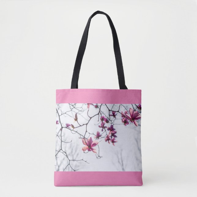 Pink magnolias tote bag (Front)