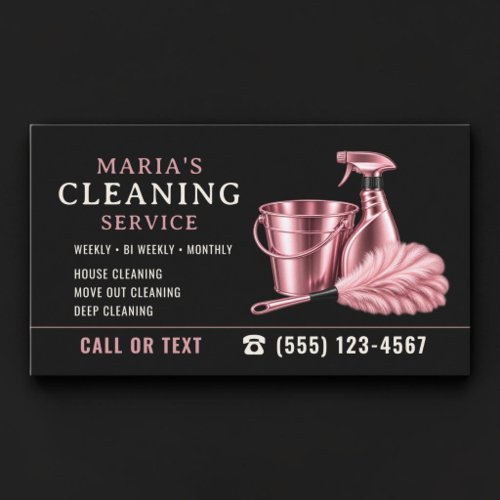 Pink Maid House Cleaning Service  Business Card