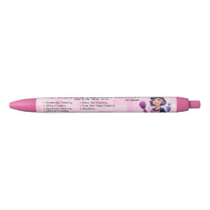 Pink Maid Janitorial Lady House Cleaning Service Pen